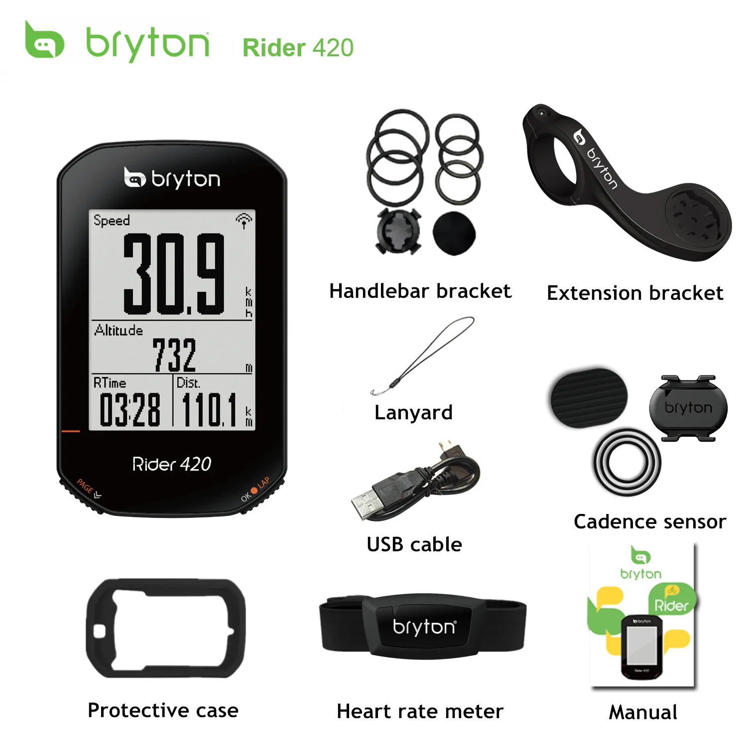 Купить Велоспорт Bryton Rider 420 Wireless GPS GNSS ANT Bluetooth