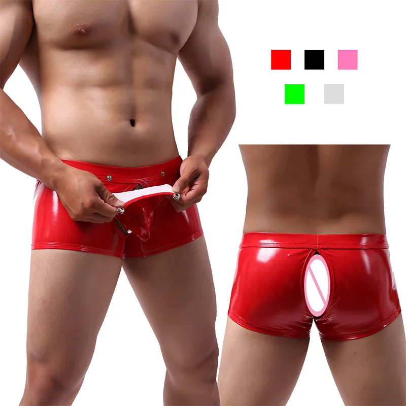 Aiiou Sexy Gay Underwear Open Butt Mens