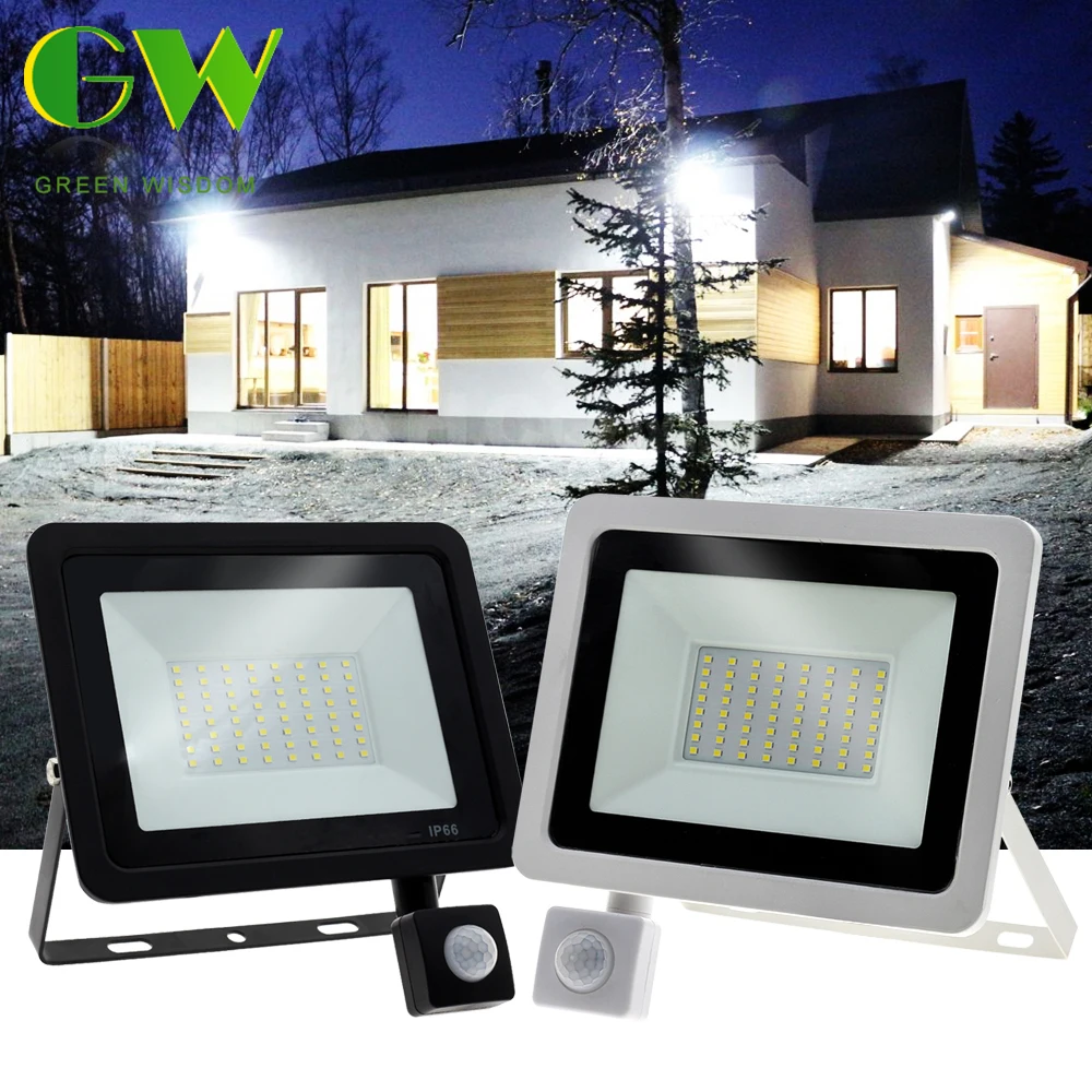 Led Floodlight Pir Motion Sensor White Warm White