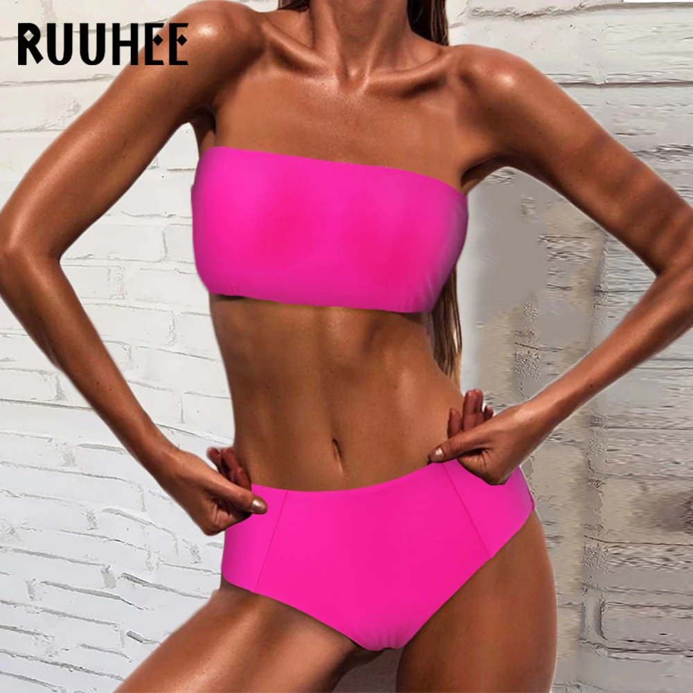 Купить Купальник RUUHEE High Waist Bikini 2023 Woman Sexy Micro