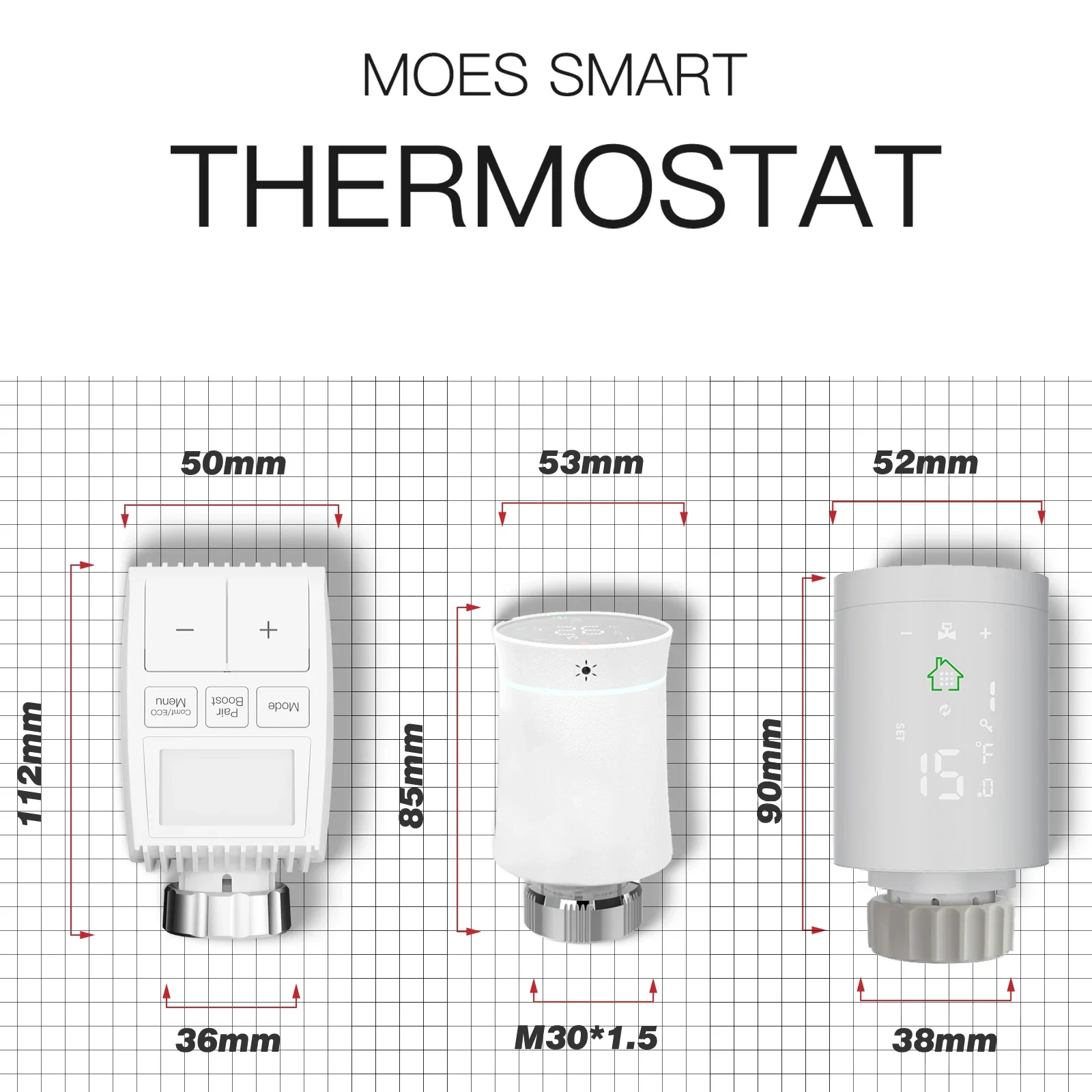 Купить Система семейного интеллекта Moes Tuya ZigBee3 0 TRV smart