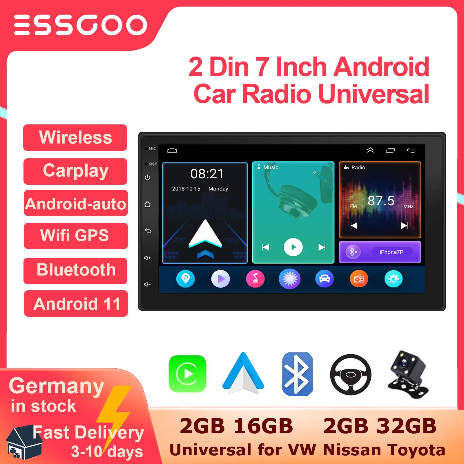 Essgoo Inch Android Car Radio