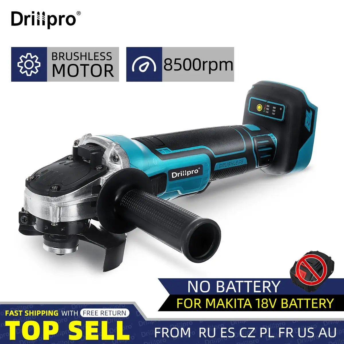 Купить Электроинструменты Drillpro 18V 125mm M14 Brushless Impact