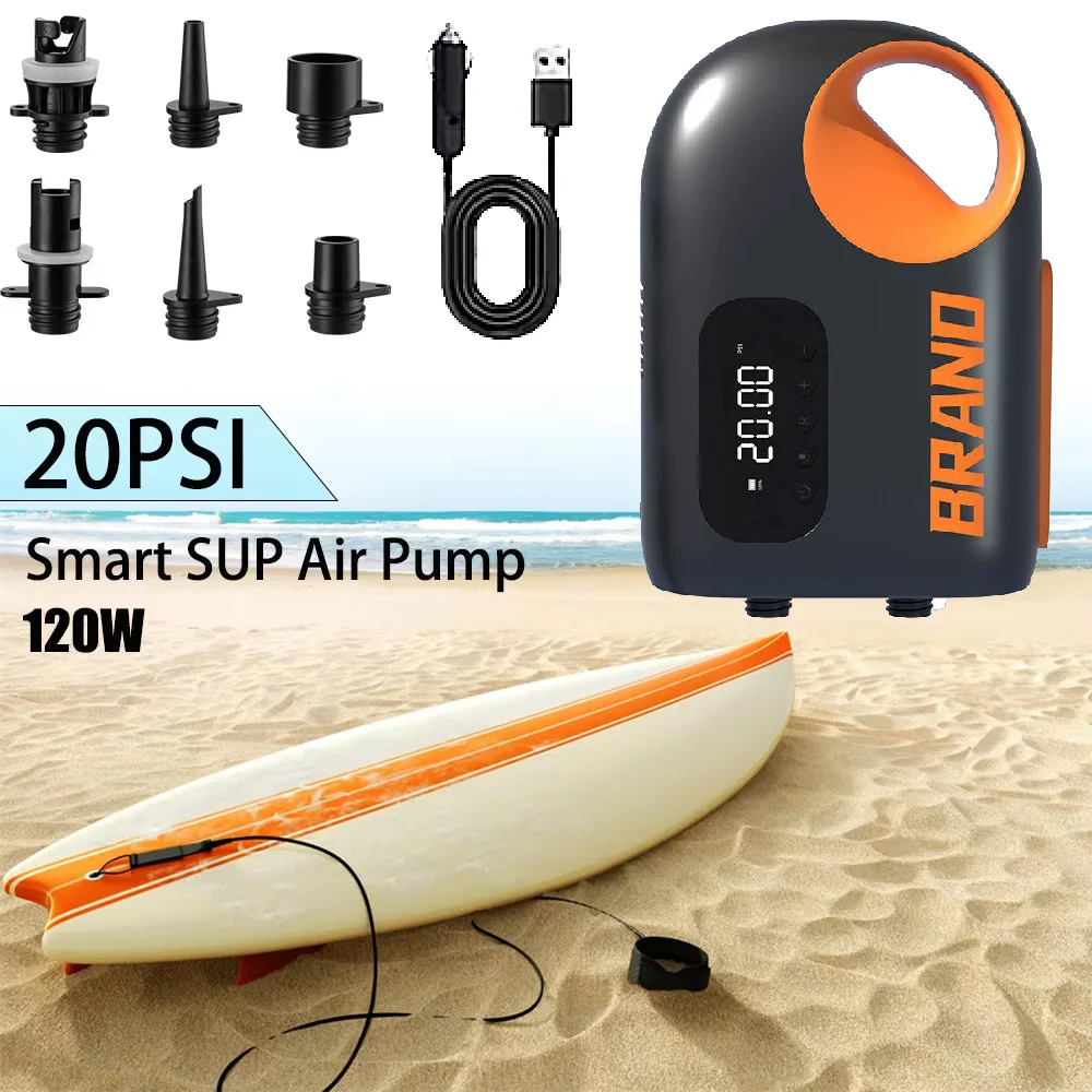 Electric Air Pump Inflatable DC Sup Pump 20 PSI Electric Inflatable Deflatable Air Inflator for Surfing Paddle Board Boat Kayak-animated-img