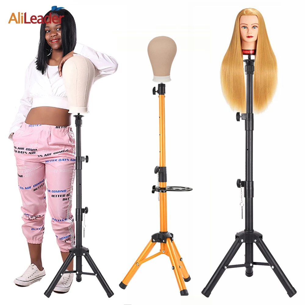 Cheap Wig Stand Mannequin Head Tripod Stand Metal Adjustable Wig Head Stand  Holder For Canvas Head Stand With Tray 5055Inch
