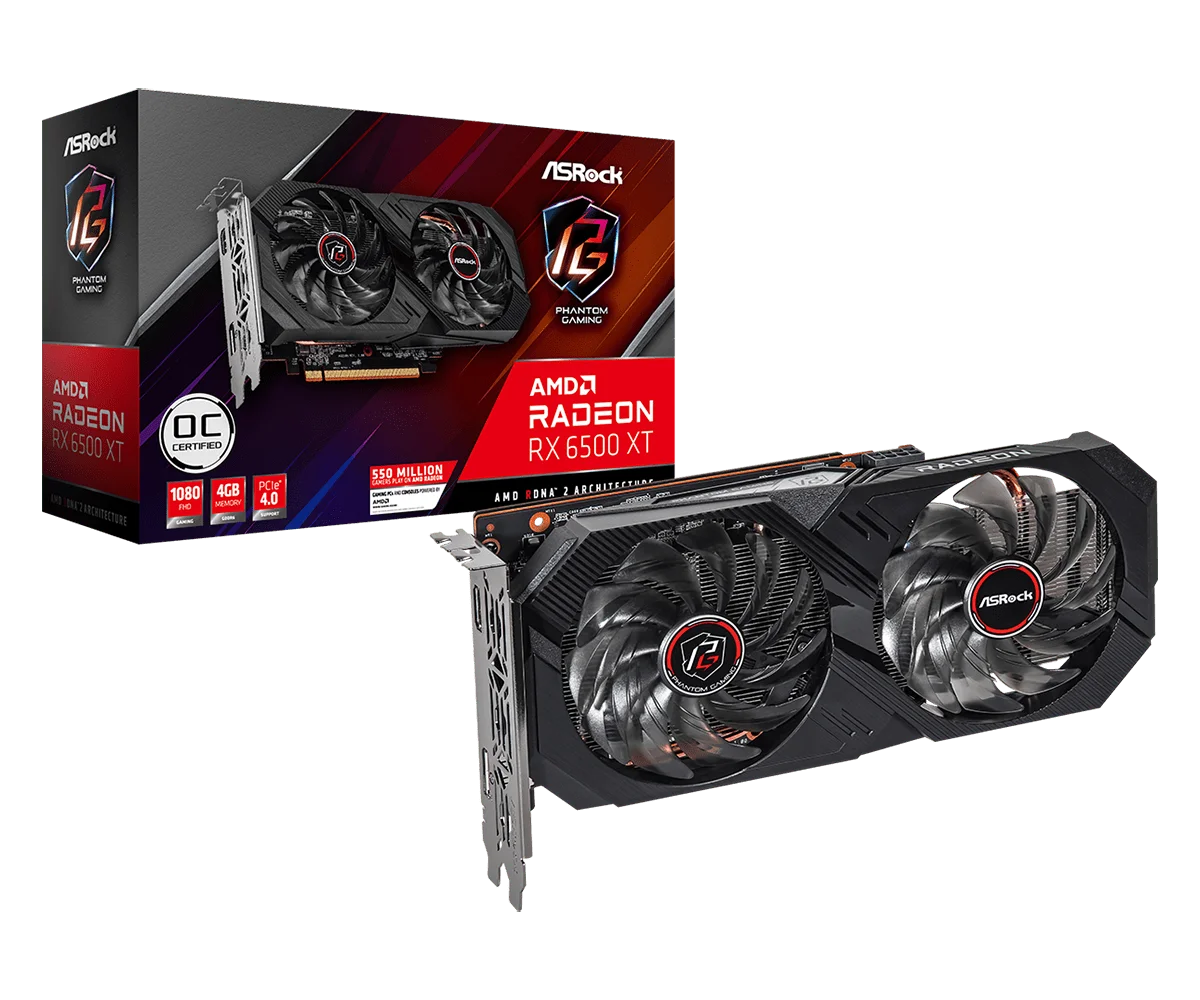 Купить Алиэкспресс | ASROCK AMD Radeon RX 6500 XT Phantom Gaming D 4GB ...