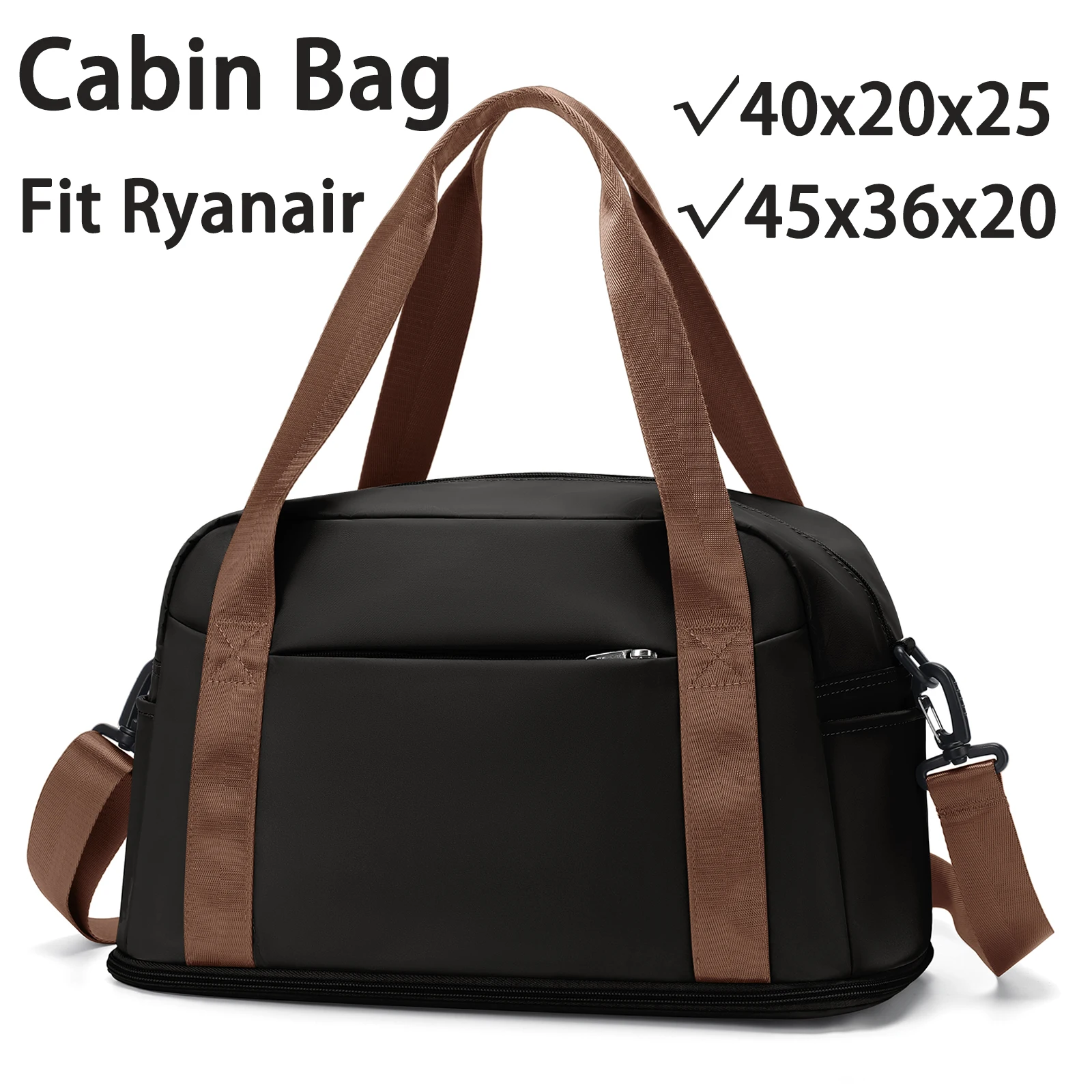 Cabin Bag 40x20x25 Ryanair, 45x36x20 Large Maximum Hand Luggage for Men and Women, Sports Tote Weekender Bag, Travel Duffel Bag-animated-img