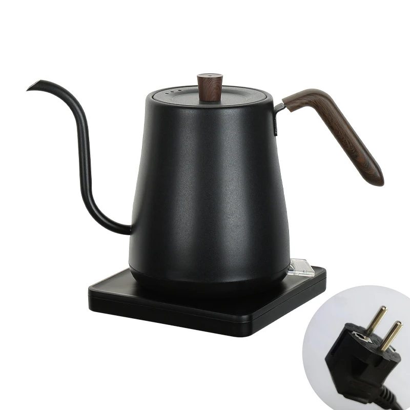 Electric Kettle Coffee Pot 304 Stainless Steel Dry-Proof Gooseneck Electric Kettle Slender Mouth Water Jug Teapot Home Office-animated-img