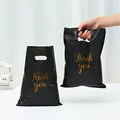 100pcs Thank You Plastic Shopping Bag with Handle Poly Die Cut Plastic Merchandise Bag for Retail Small Business preview-4