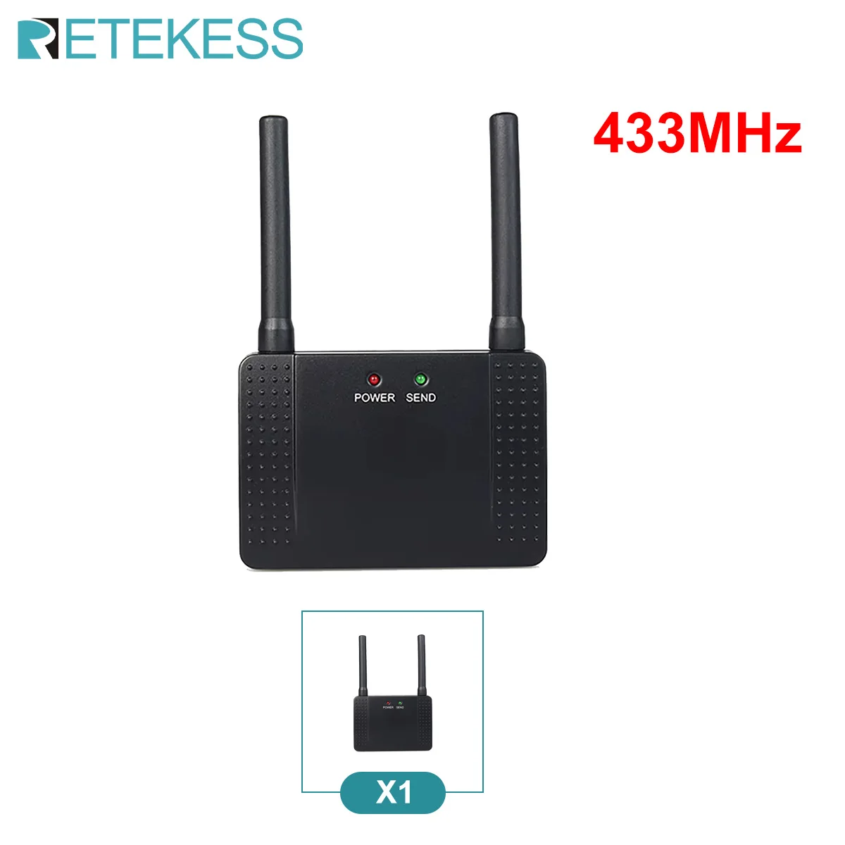 Retekess Amplifier 500mW RF Wireless Repeater Signal Amplifier Learning Code Extender for T117 Call Button 433MHz Restaurant-animated-img