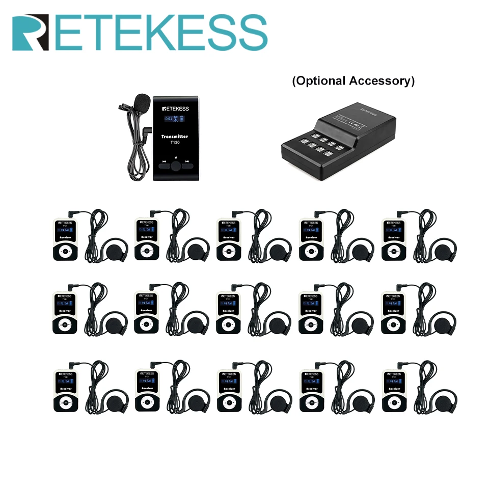 Retekess T130 Audio Guide Systems Tour-guide Device Interpretation System For Excursion Factory Training Church Translator Hajj-animated-img