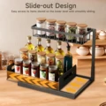 Pull Out Kitchen Organizer Dish Rack Multifunctional Double Layer Dish Drying Rack Floor-To-Ceiling Sinks Storage Shelves