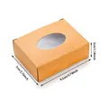 20/30Pcs Mini Kraft Paper Box with Window, Round Soap Packaging Boxes for Homemade Soap Favor Treat Bakery Candy preview-3