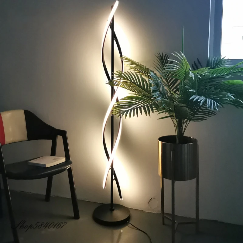 spiral floor lamp led