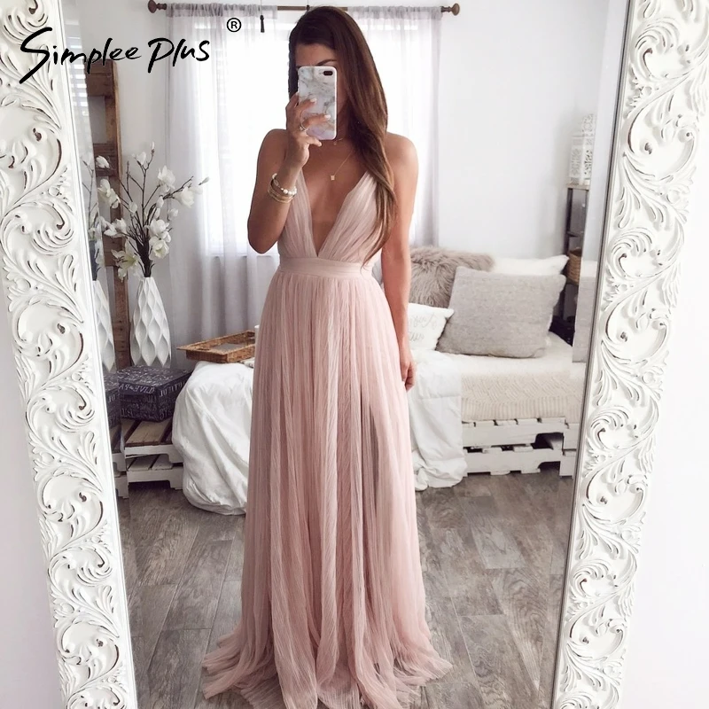 קנו שמלות | Simplee Plus Sexy v neck 