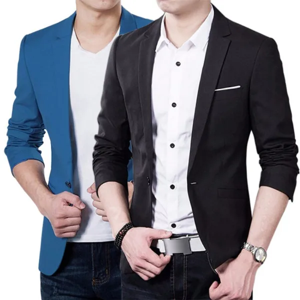 3XL Plus Size Korean Style Mens Blazer 