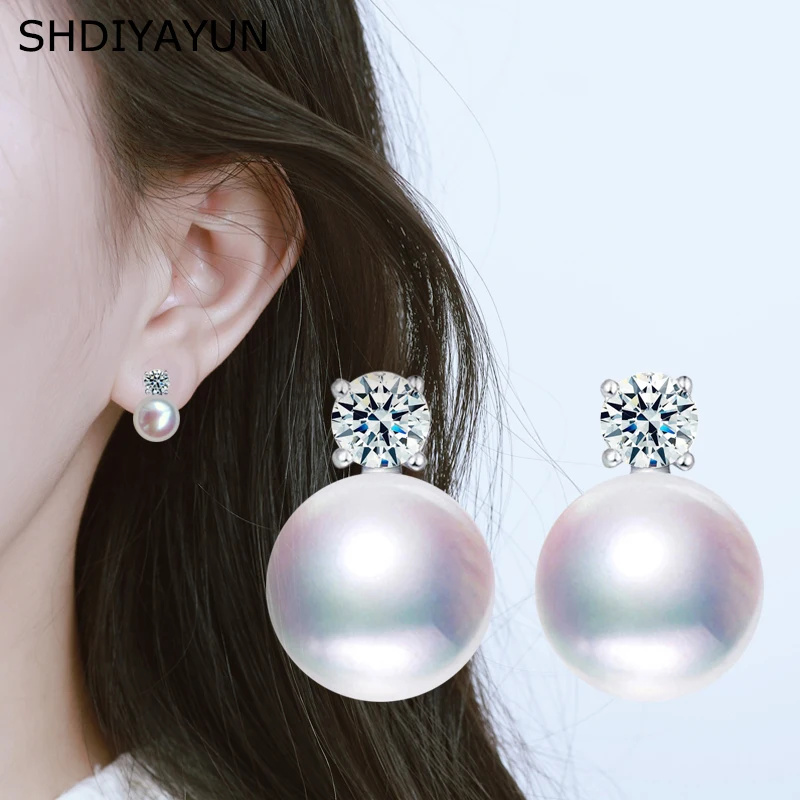 diamond and pearl earrings studs