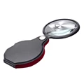 Portable Handheld Magnifier 8X Leather Magnifier Loupe Pocket Magnifying Glass Reading Monocle Jewelry Loupe Gift Glasses Lupe