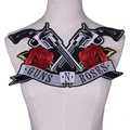 Guns N Roses Music Rock Band Patch Embroidery Iron on Backing For Jacket Custom DIY Design Black Twill Fabric preview-1