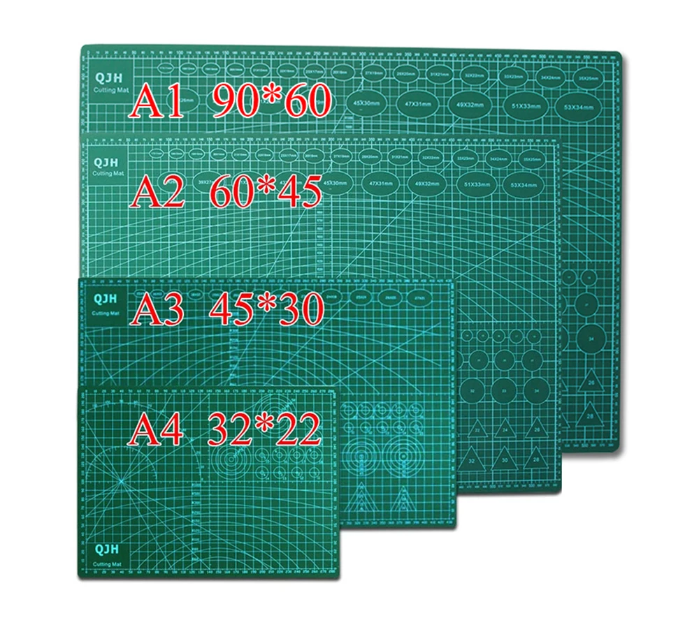 IMZAY A3/A4/A5 Leather Cutting Mat Self-Healing Rotary Knife Cutting  Process Pad Green Soft Leathercraft Cutting Board