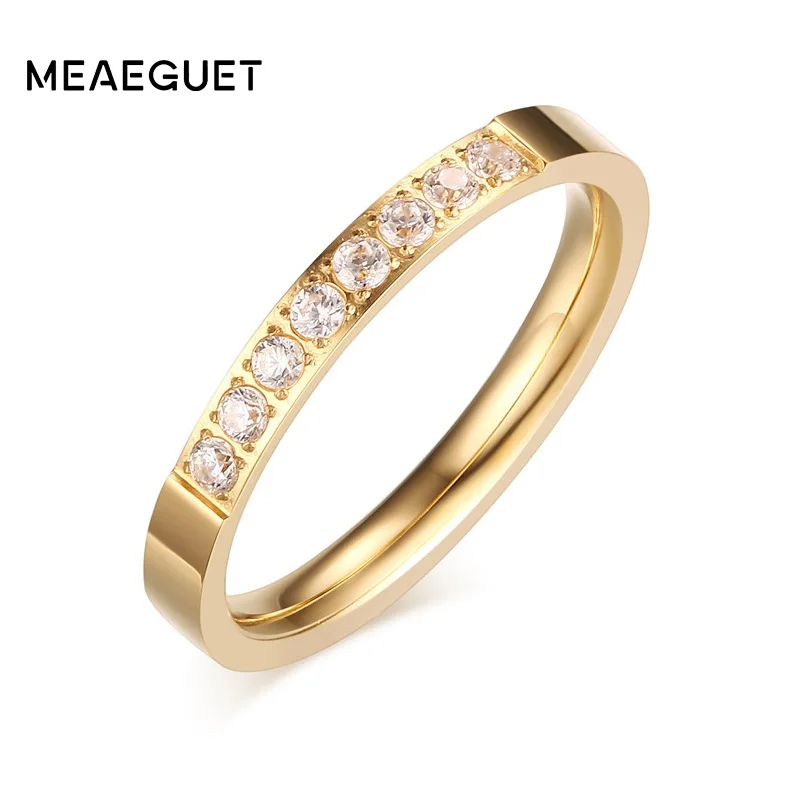 Cute 3mm Romantic Wedding Engagement Rings Women AAA+ CZ Stone Crystal Ring-animated-img