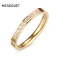 Cute 3mm Romantic Wedding Engagement Rings Women AAA+ CZ Stone Crystal Ring