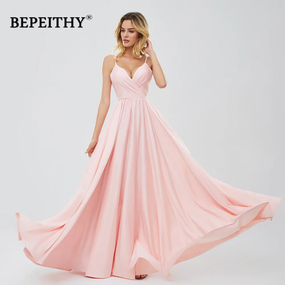 pink long formal dress
