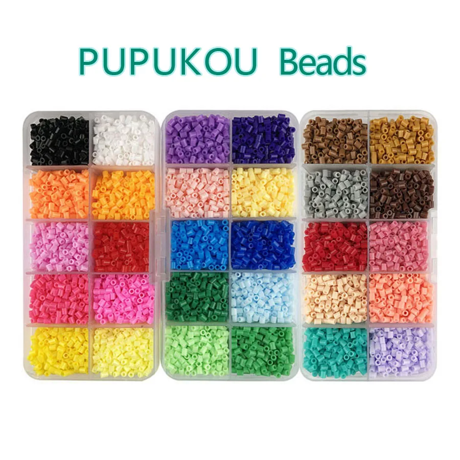 2.6 mm 20-80colors Mini Hama Beads PUPUKOU Perler Iron Education Fuse Beads Jigsaw Puzzle 3D For Children Spell Replenish Toy-animated-img