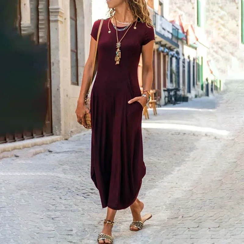 Women Elegant Female Beach Dress Red 