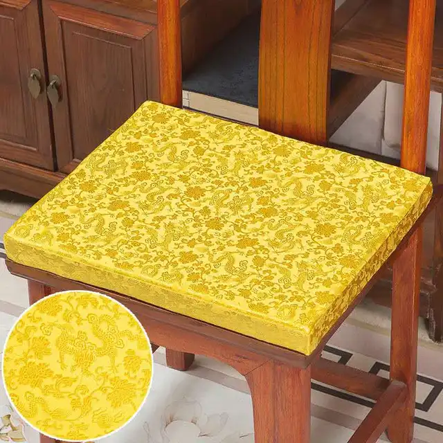 Custom Thick Chinese style Lucky Silk Brocade Seat Cushion Sofa Armchair  Elbowchair Dining Chair Pad Home