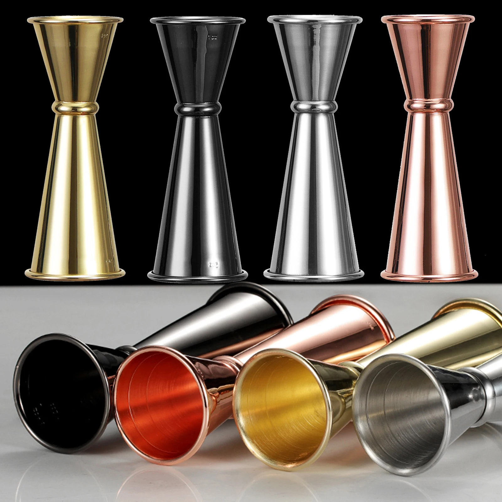 15/30ml or 25/50ml stainless steel cocktail