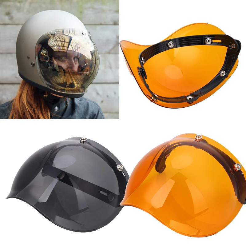 motorcycle helmet orange visor