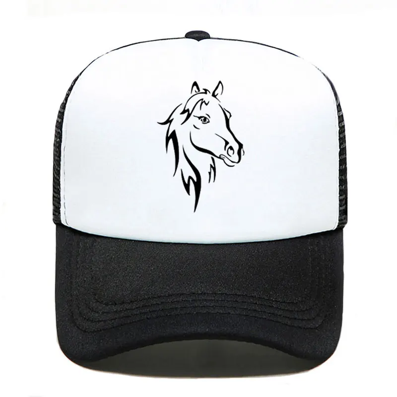 Besikom Women Printing Horse Baseball 