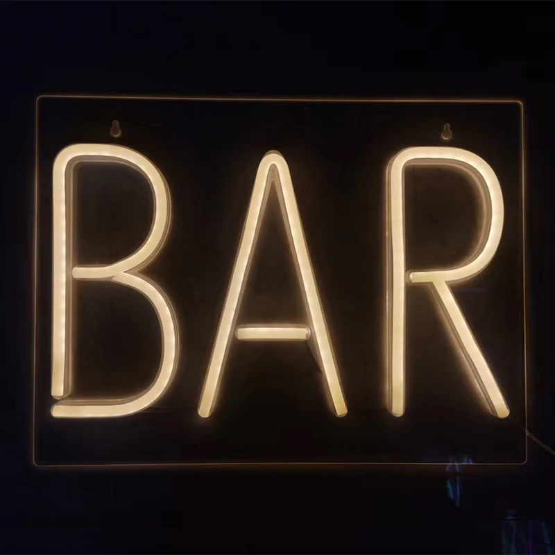 neon letters bar