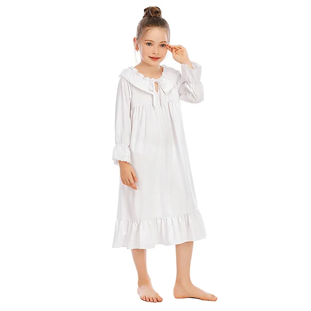 white night dress cotton