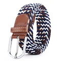 ZLD 60 Colors Female Casual Knitted Pin Buckle Men Belt Woven Canvas Elastic Expandable Braided Stretch Belts For Women Jeans preview-5