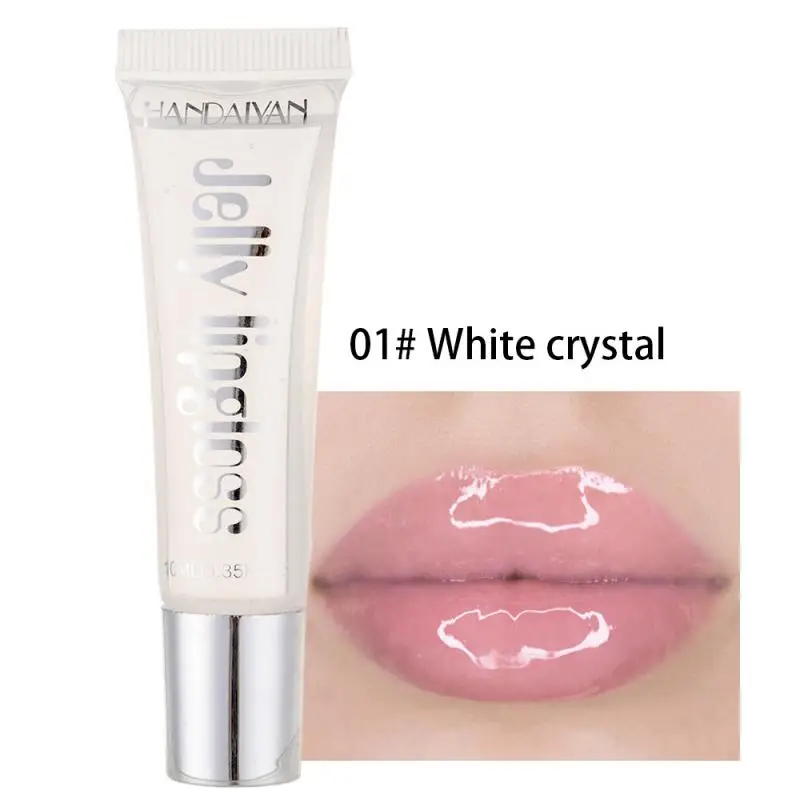 HANDAIYAN Shiny Jelly Lipstick Cream Liquid Lip Gloss Moisturizing Nourishing Lips Plumper Lip Enhancement Cosmetics Tool TSLM2-animated-img