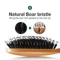 MR.GREEN Boar Bristle Hair Brush Natural Beech Comb Hairbrush for Curly Thick Long Dry Wet Hair Detangler Massage Brushes Women preview-2