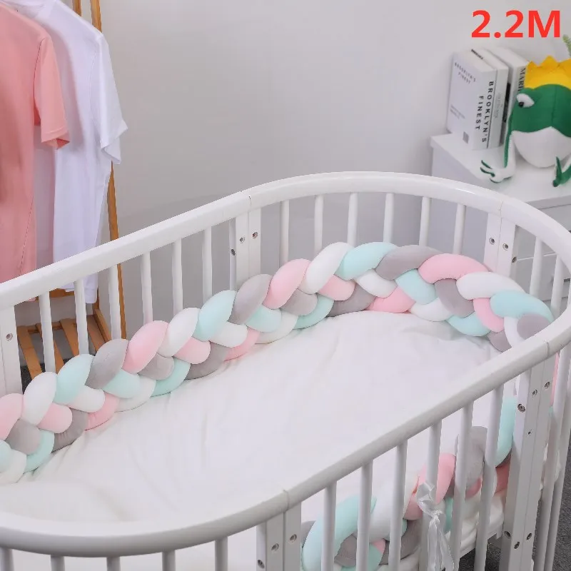 2.2M/3M Baby Bed Bumper Baby Bumper for Boys Girls Baby Cot Bumper Crib  Protector