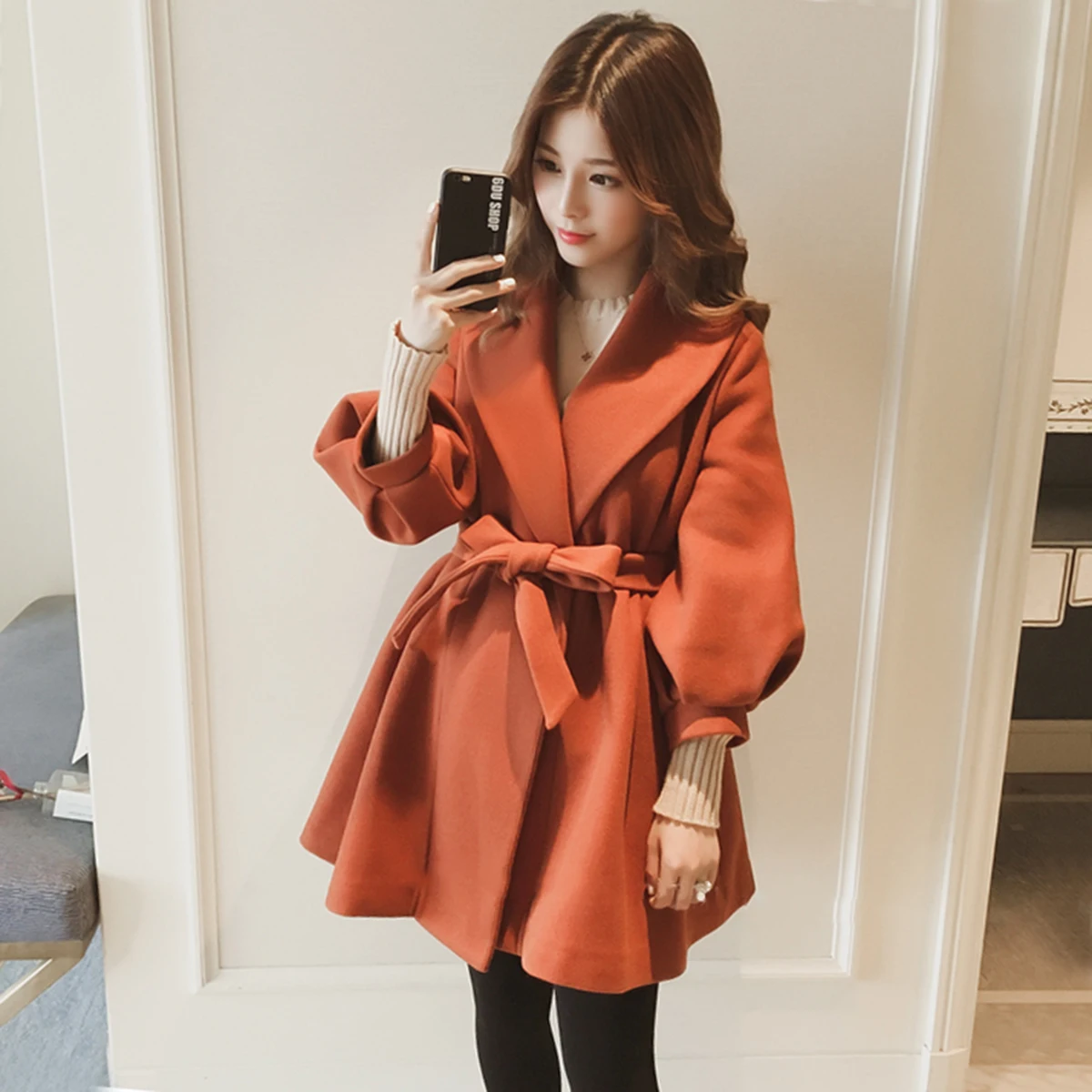 Women Winter Wool Blends Female Long 