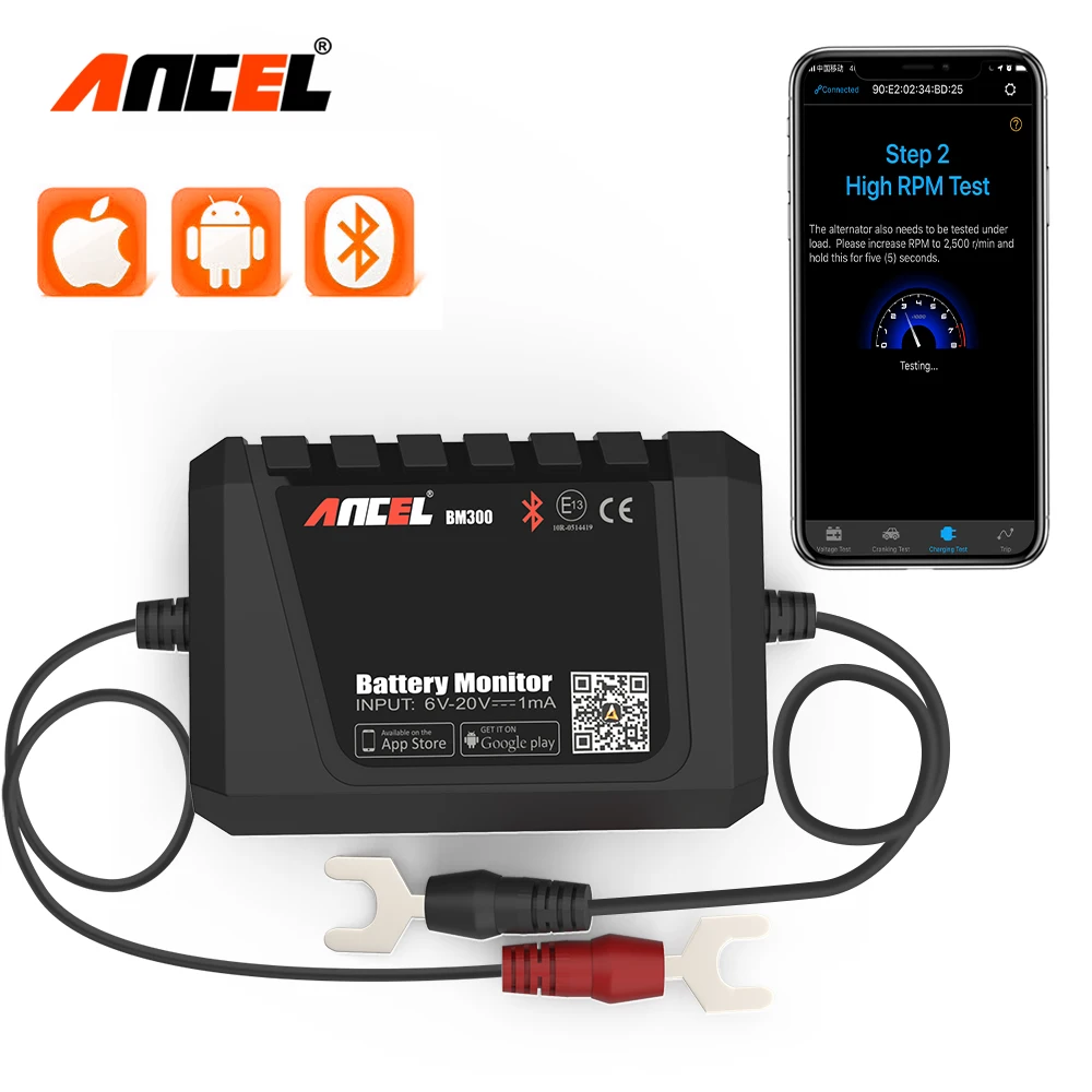 Купить Автомобильные запчасти ANCEL BM300 12V Battery Tester For