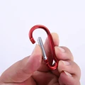 5pcs Climbing Button Carabiner D-Ring Clip Camping Hiking Hook Outdoor Sports Multi Colors Aluminium Safety Buckle Keychain preview-3
