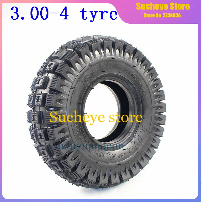 4 Sets 10x3 (3.00-4, 260x85) Knobby Tyre Tires + Tube Scooter