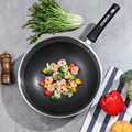 KOBACH kitchen wok 32cm honeycomb non-stick pan stainless steel wok anti-scalding handle with lid kitchen antibacterial wok preview-3