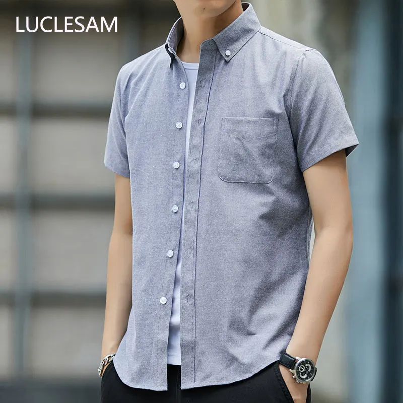 men's short sleeve button down shirts with pocket