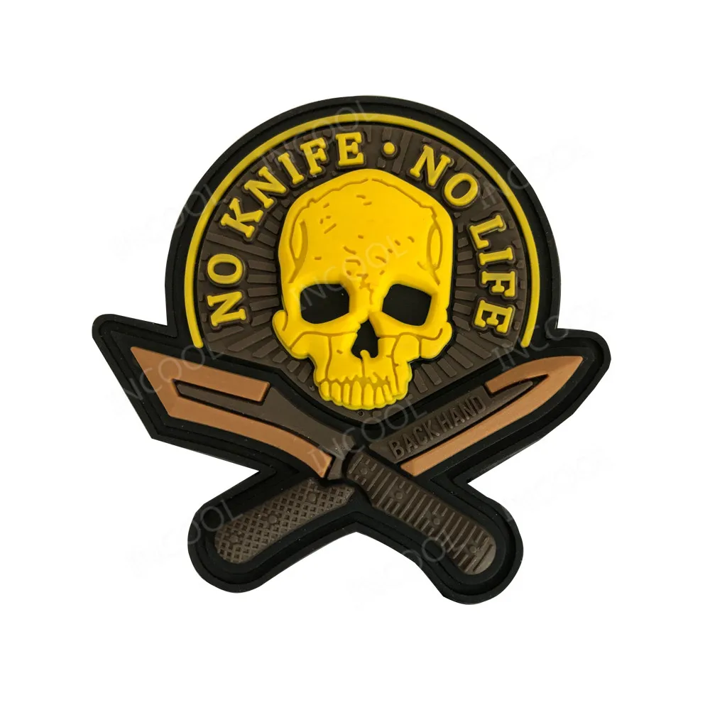 3D Luminous PVC Soft Rubber Arm Badge Magic Patches Badge Tactical