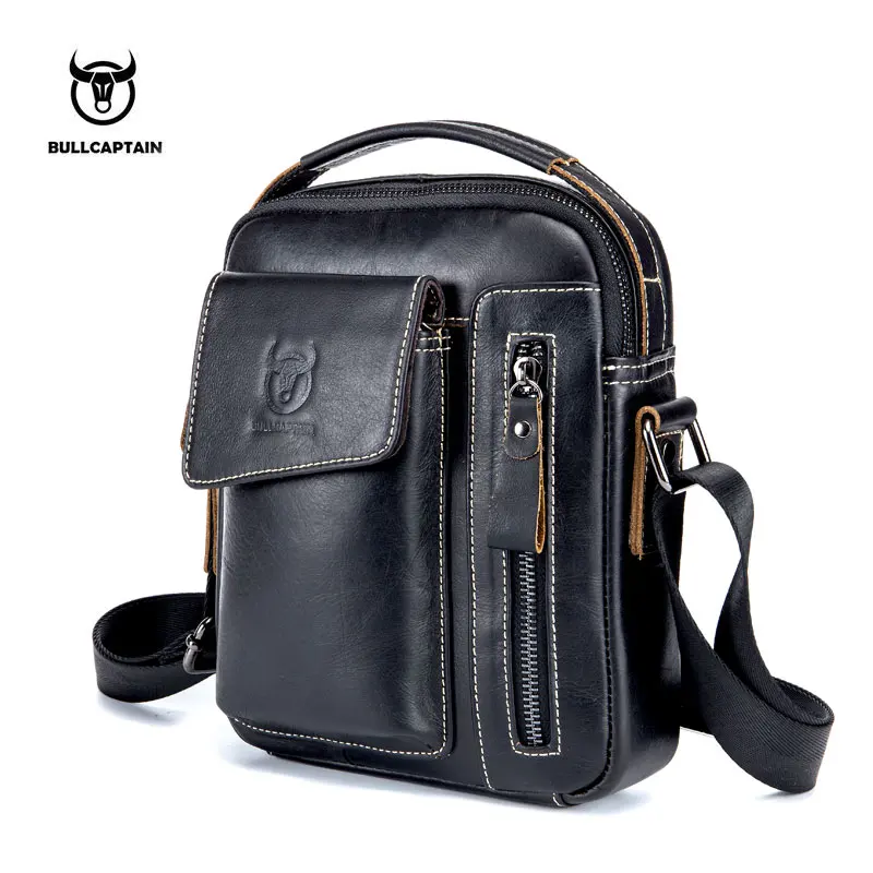 bullcaptain genuine leather shoulder bag