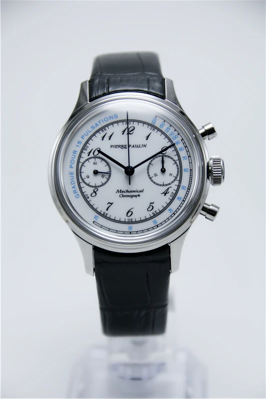 Acquistare Orologi da uomo | PIERRE PAULIN Enamel Dial Heat Blue Hands  Doctor's Pulsation Mechanical Chronograph Complicated Men's Luxury Dress  Handwind