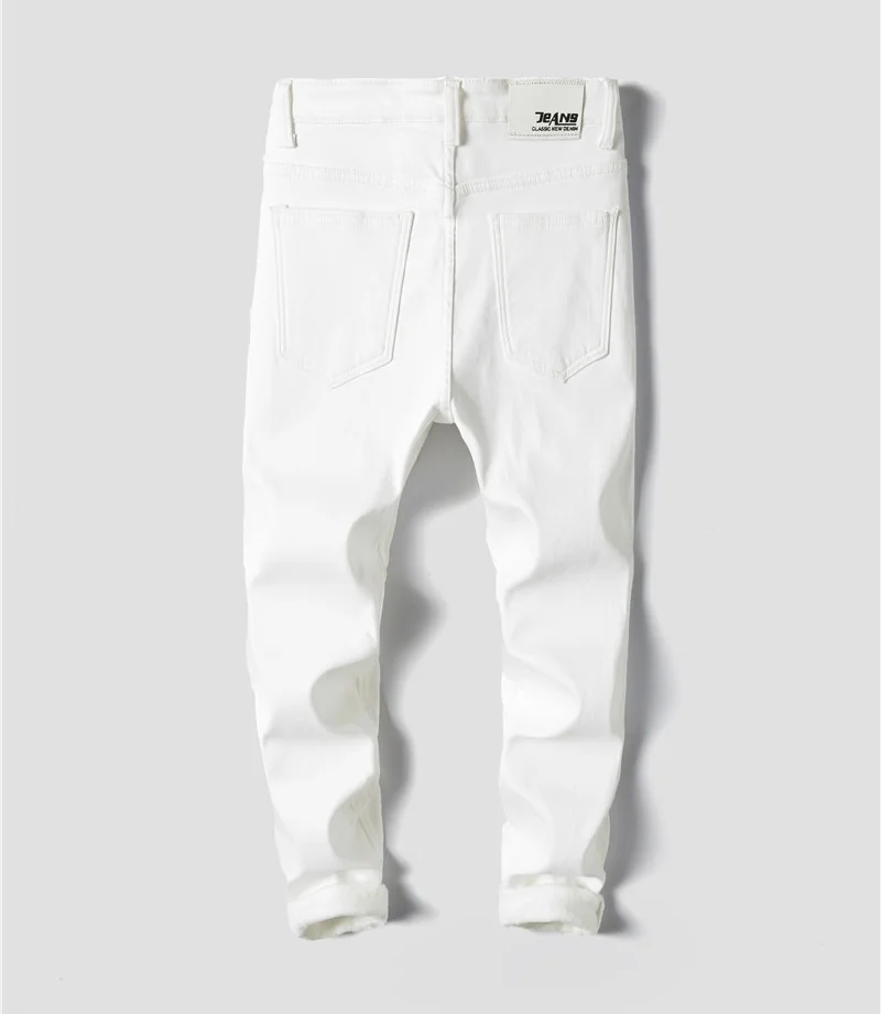 white denim jeans men's