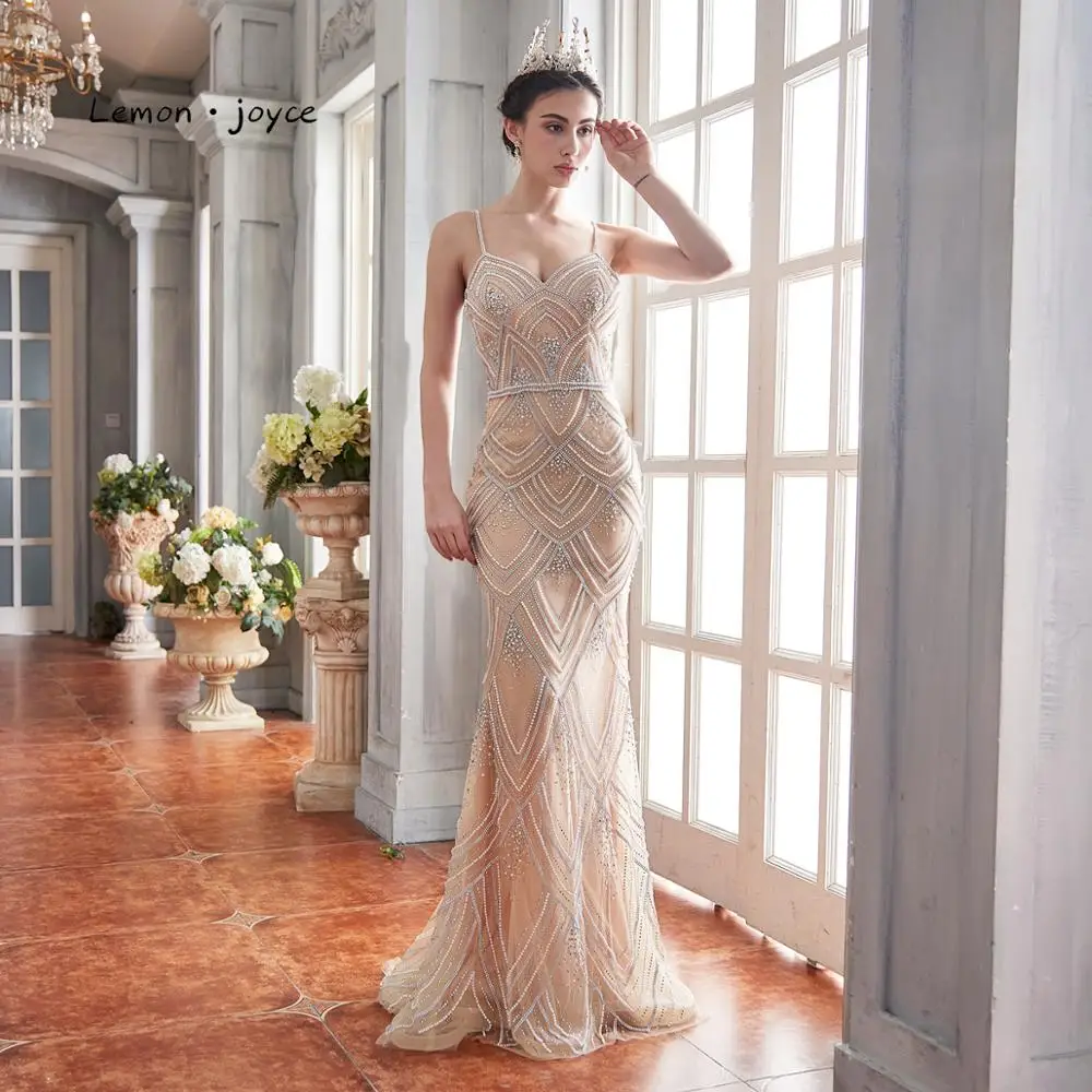 long champagne evening gown